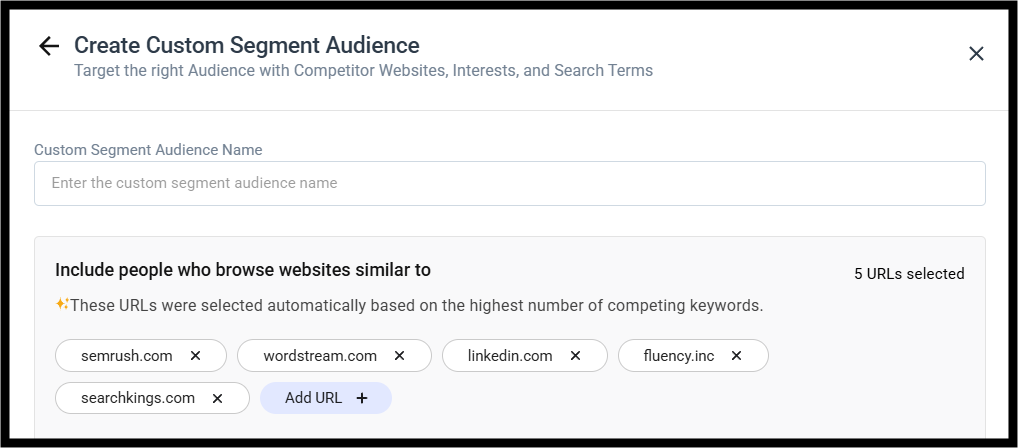 Competitor Audience Targeting Competitor Audience Targeting