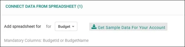 Connect Data from Spreadsheet
